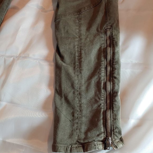 J Brand grunge army green cargo skinny jeans - Picture 7 of 8